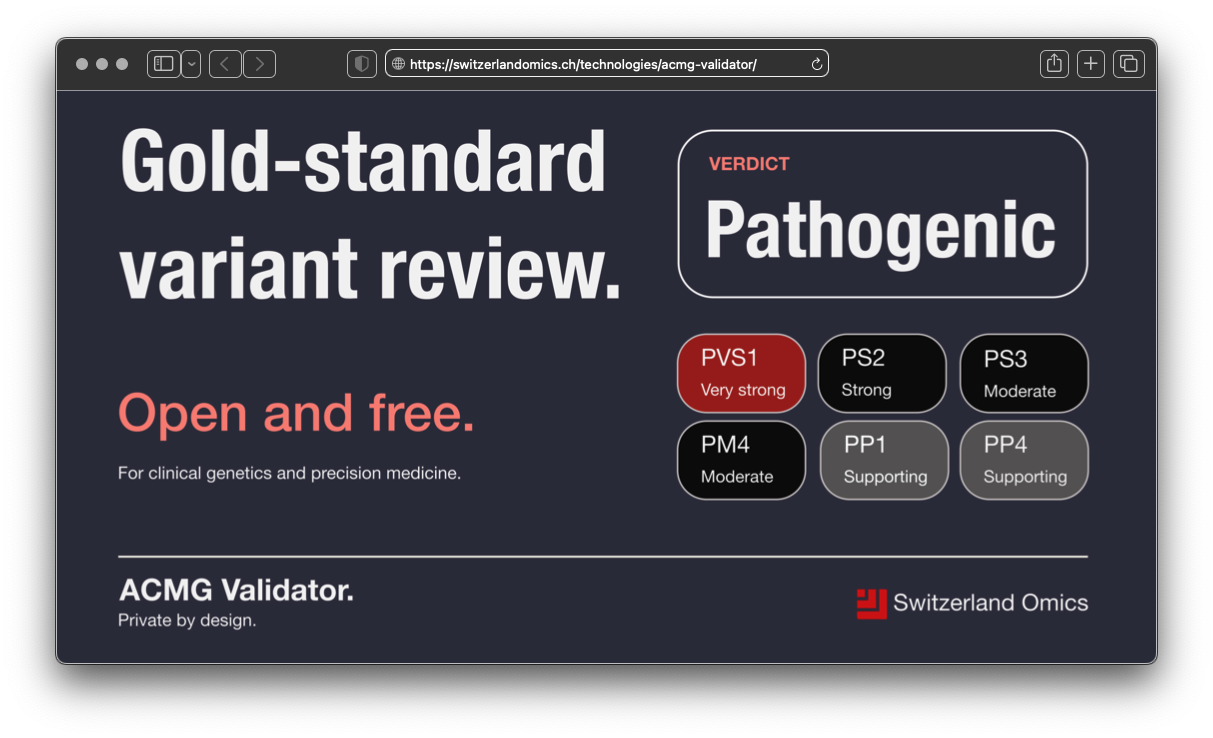 ACMG Validator interface